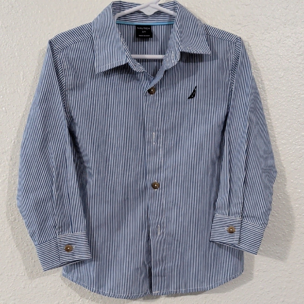 🆕 Kids Nautica Striped Button Down
